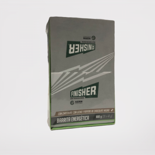 Finisher Barrita Energética Sabor Chocolate con Leche y Pepitas, 20 Barritas