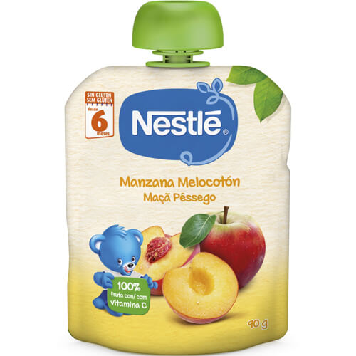 NESTLÉ Bolsita Manzana y Melocotón 90g