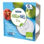 NATURNES BIO Postre Lácteo Manzana y Melocotón 4x90g