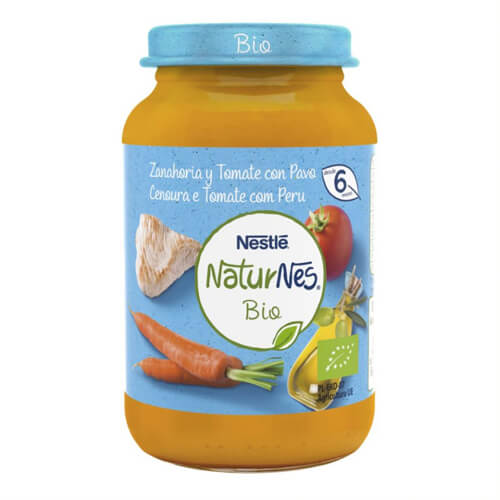 NATURNES BIO Tarrito Zanahoria y Tomate con Pavo 190g